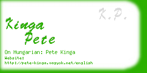 kinga pete business card